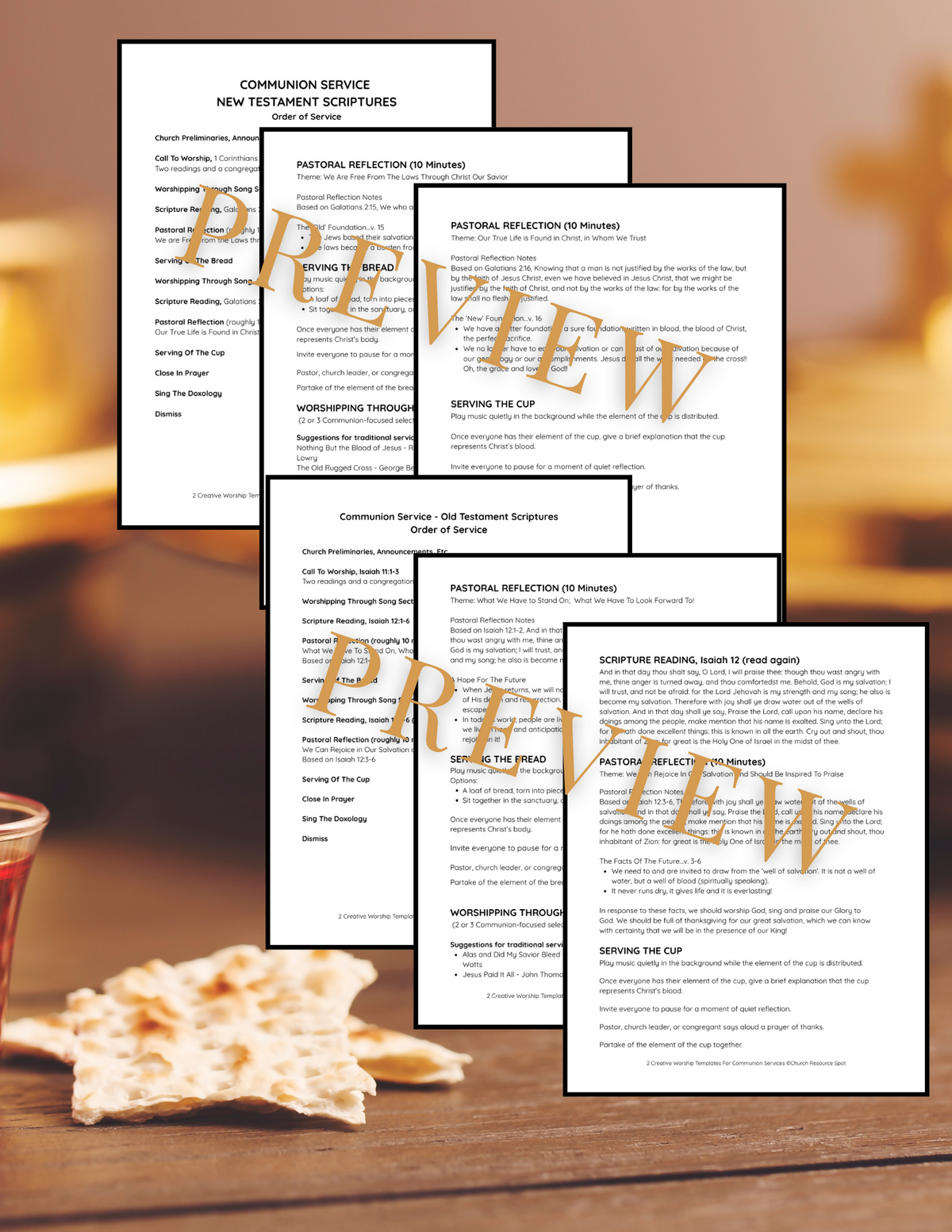 2 Creative Worship Templates for Communion KJV