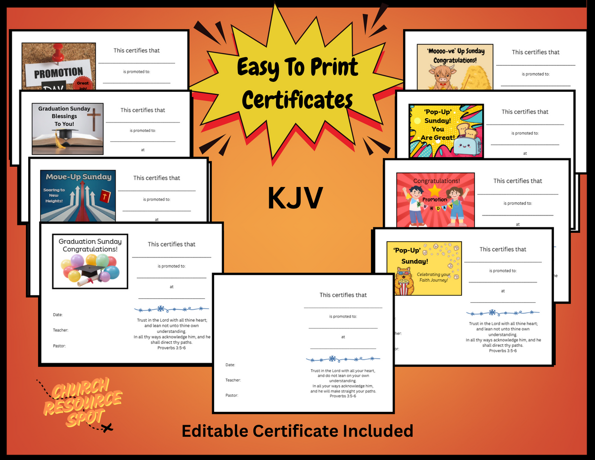 Promotion Day Printables And Graphics Bundle KJV