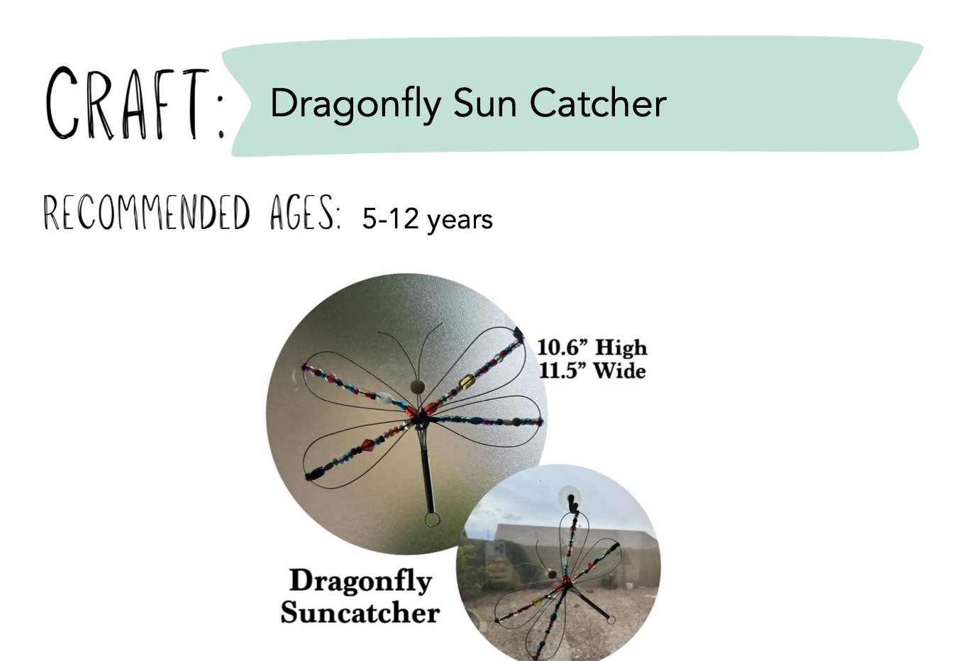 Dragonfly Sun Catcher — Kids Craft Class How to Guide