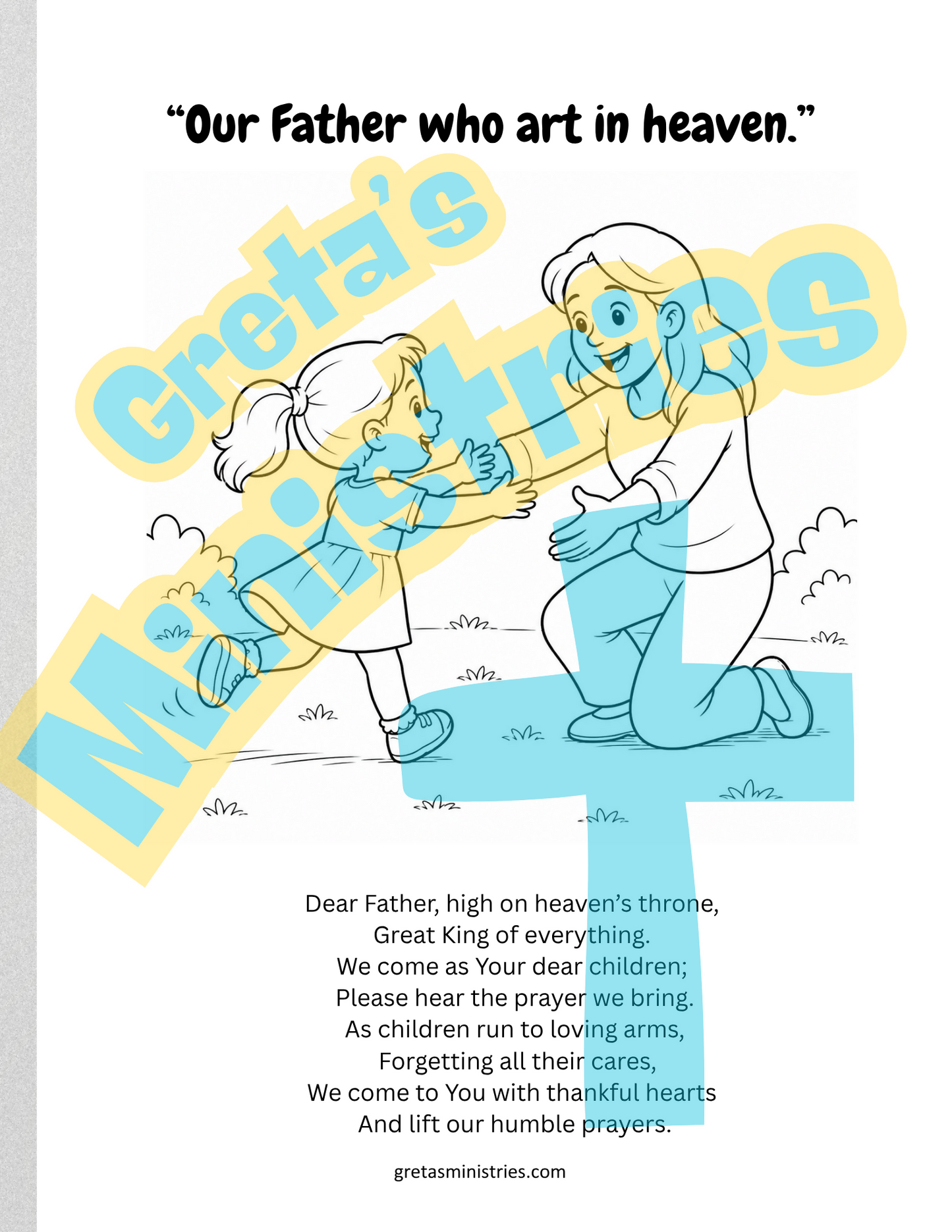 The Lord’s Prayer Coloring Book with Rhyming Explanations | PreK-2nd grade