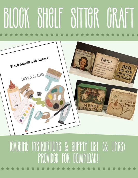 Craft- Block Shelf Sitter Tutorial