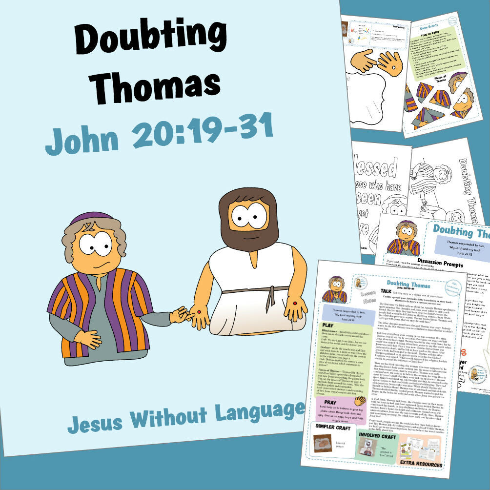 John 20 - Doubting Thomas | Ministry lesson, Bible crafts, Games