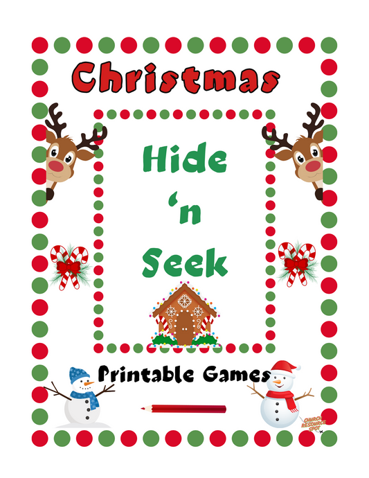 Christmas Hide 'n Seek Printables