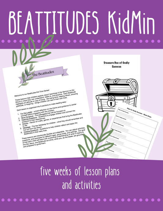 Beatitudes- 5 Week Lesson Plans for Children's Ministry