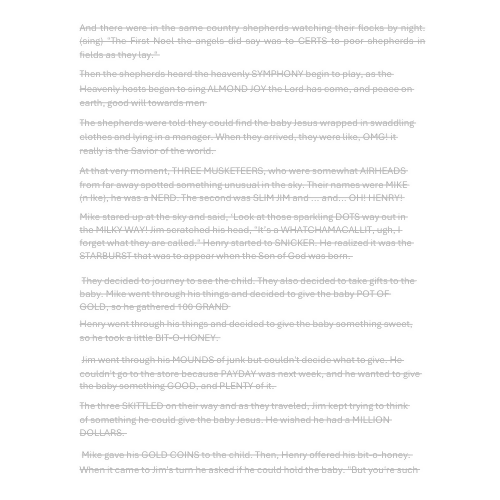 The Sweetest Christmas Story Ever Told for children and youth