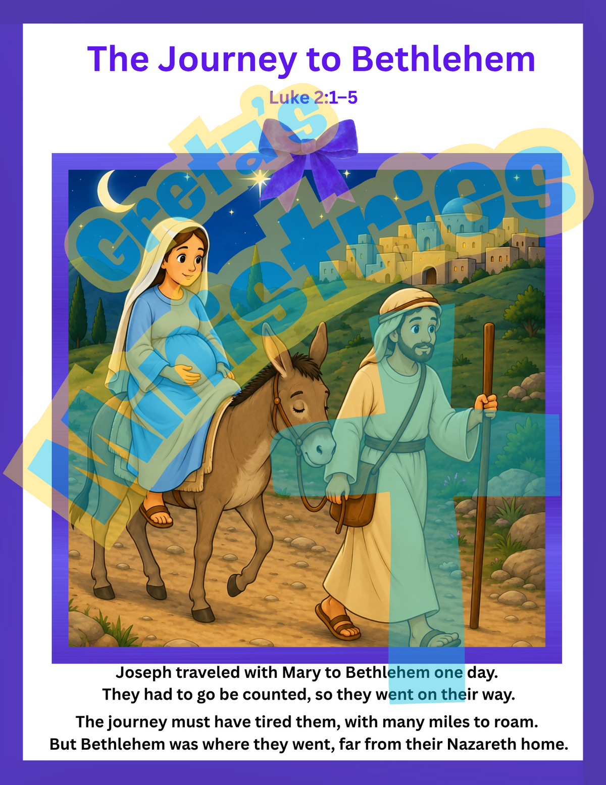 The Greatest Christmas Gift | Birth of Jesus Rhyming Story Posters | PreK–1st gr