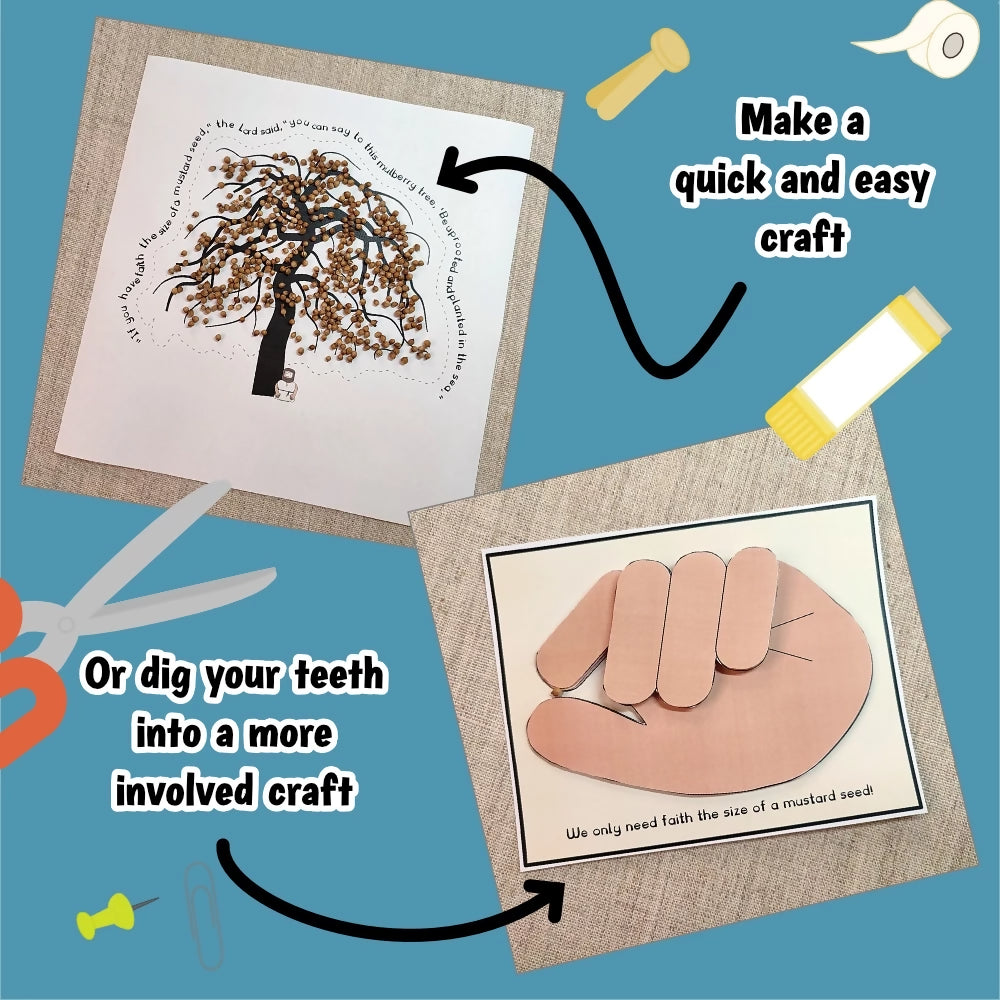 Luke 17 - Mustard Seed Faith | Ministry lesson, Bible crafts, Games