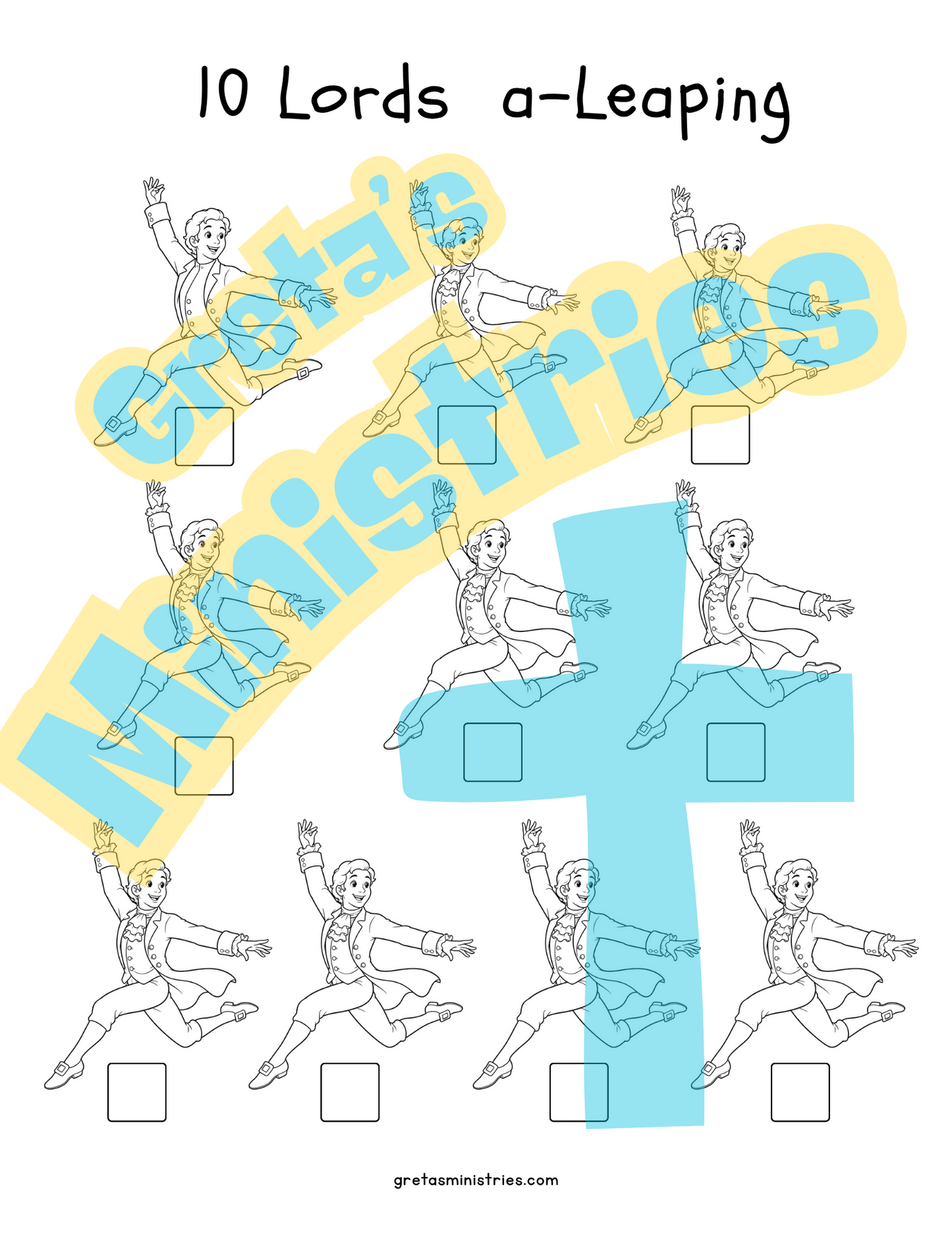 The 12 Days of Christmas – Preschool Coloring, Counting & Number Practice