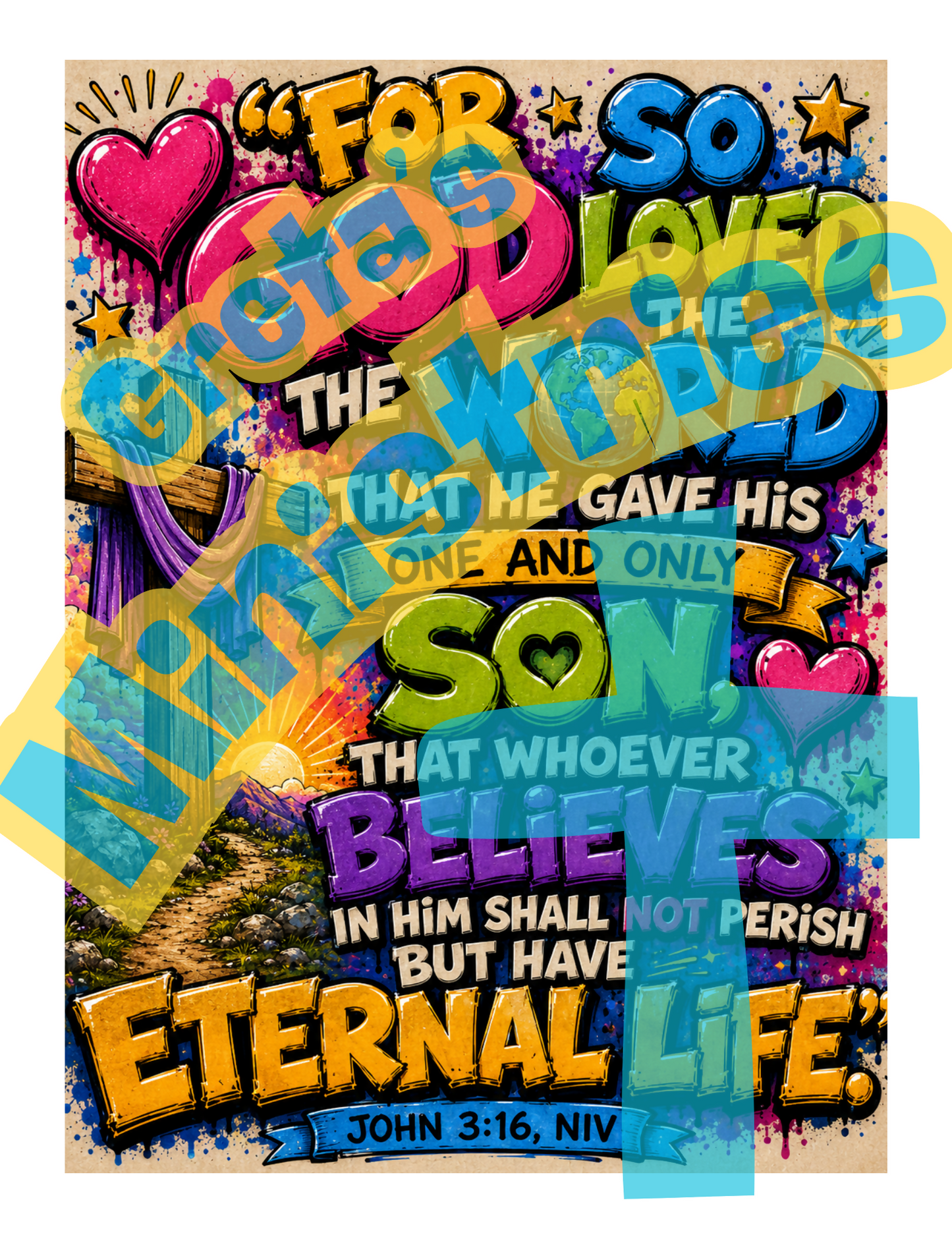 Teen Bible Verse Coloring Pages & Posters Bundle | Faith & Salvation