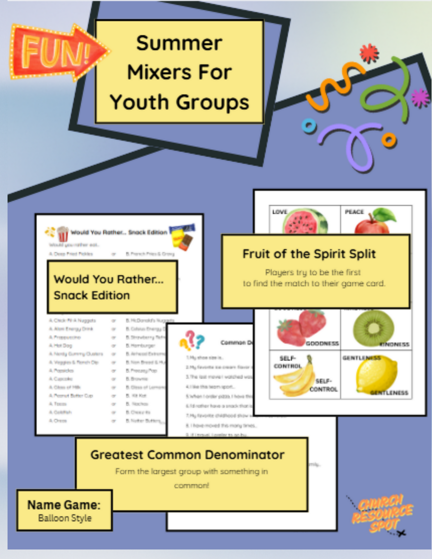 Summer Mixers For Youth Groups KJV