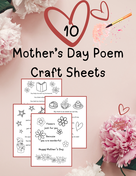 10 Mother's Day Poem Craft Sheets