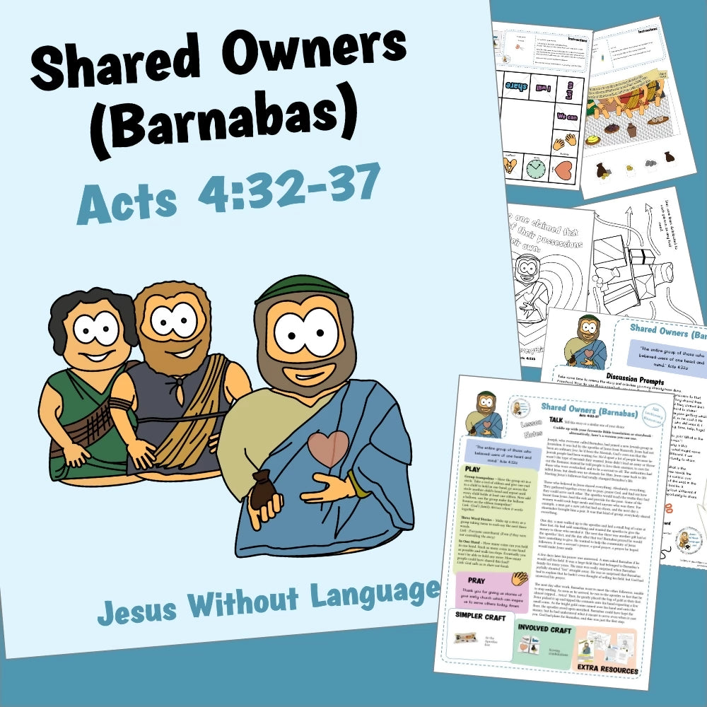 Acts 4 - Early Church - Shared Owners | Ministry lesson, Bible crafts, Games