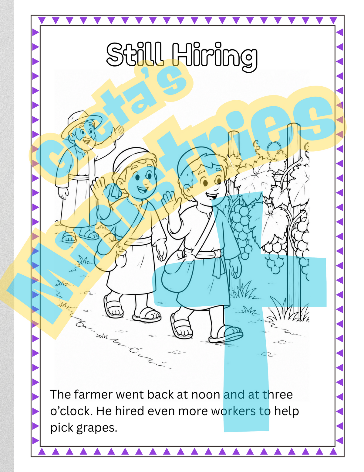 Parable The Workers in the Vineyard | Sunday School Lesson Plan | Crafts & Games