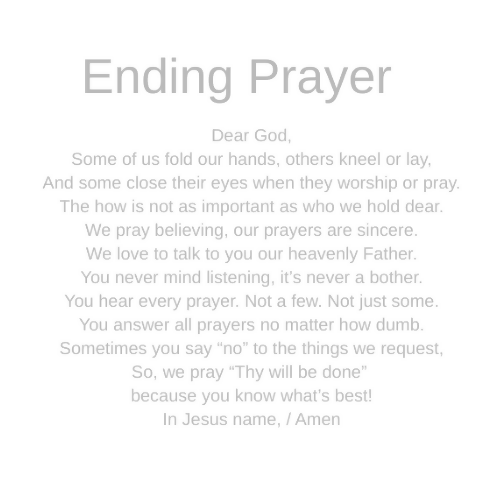 Children's sermon/lesson - When, Where, and How to Pray (Luke 22:39-46)