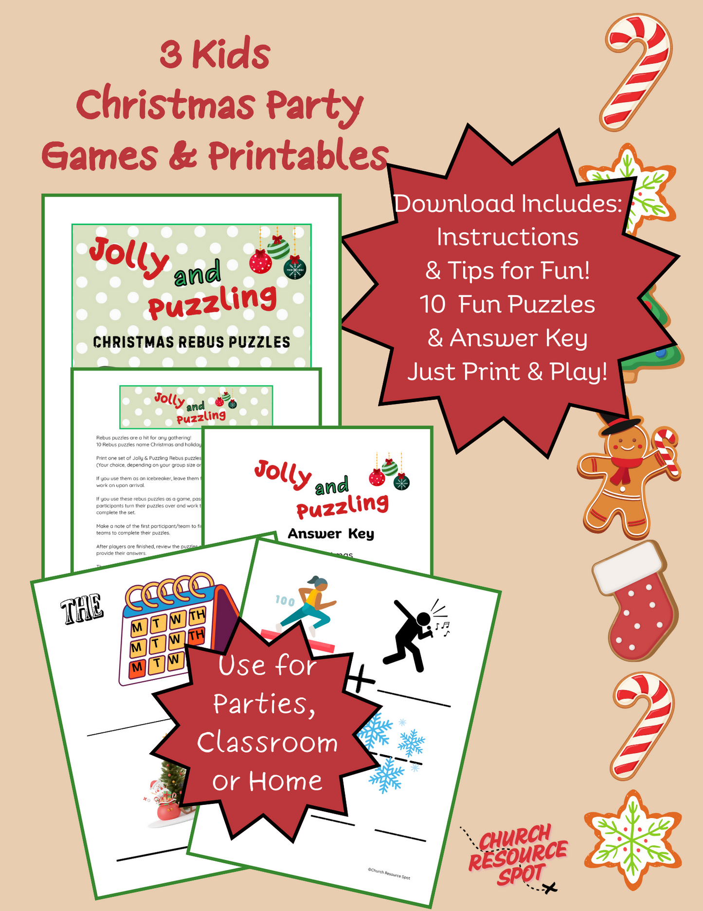 3 Kids Christmas Party Games
