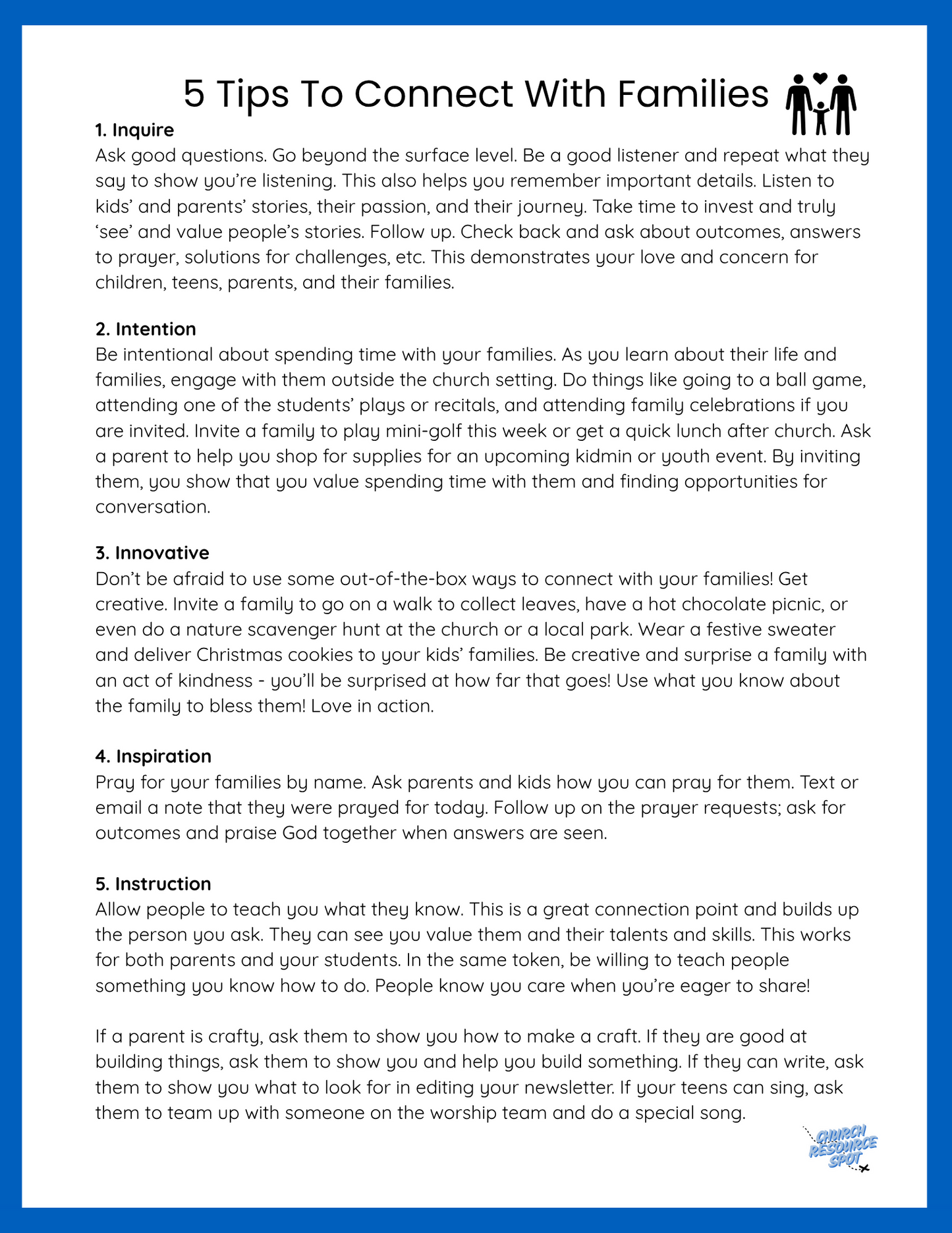 5 Tips To Connect With Families