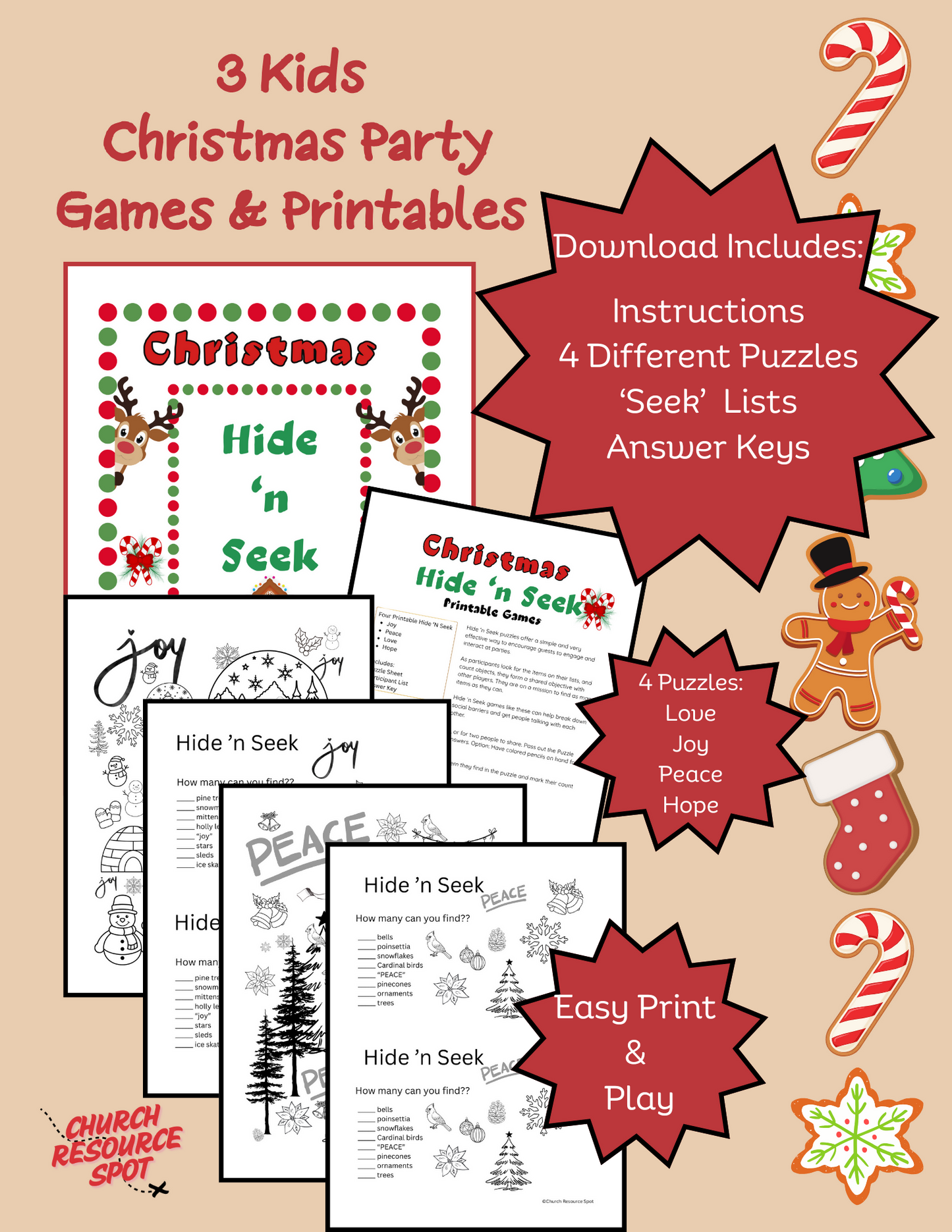 3 Kids Christmas Party Games