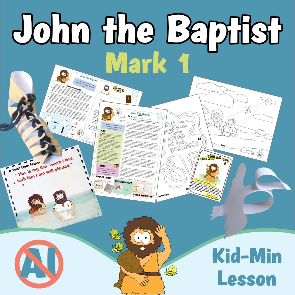 Mark 1 - John the Baptist | Ministry lesson, Bible crafts, Games