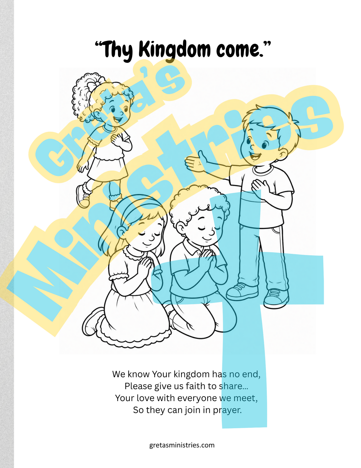 The Lord’s Prayer Coloring Book with Rhyming Explanations | PreK-2nd grade