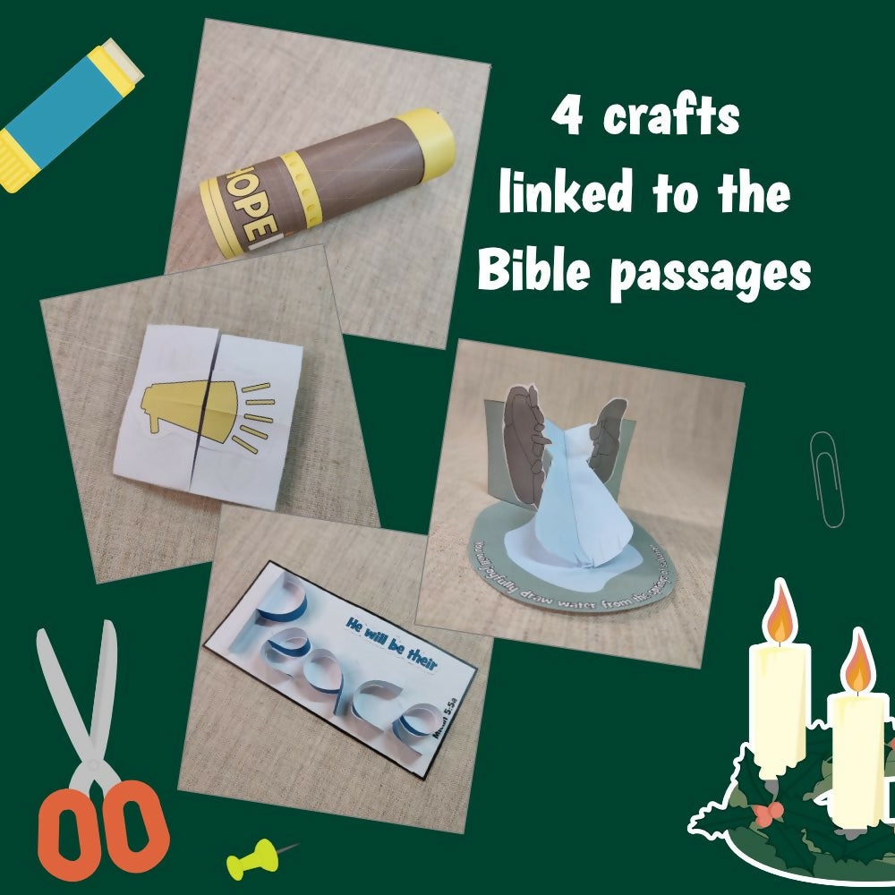 Advent Candles - 4 weeks of Messiah prophecies.