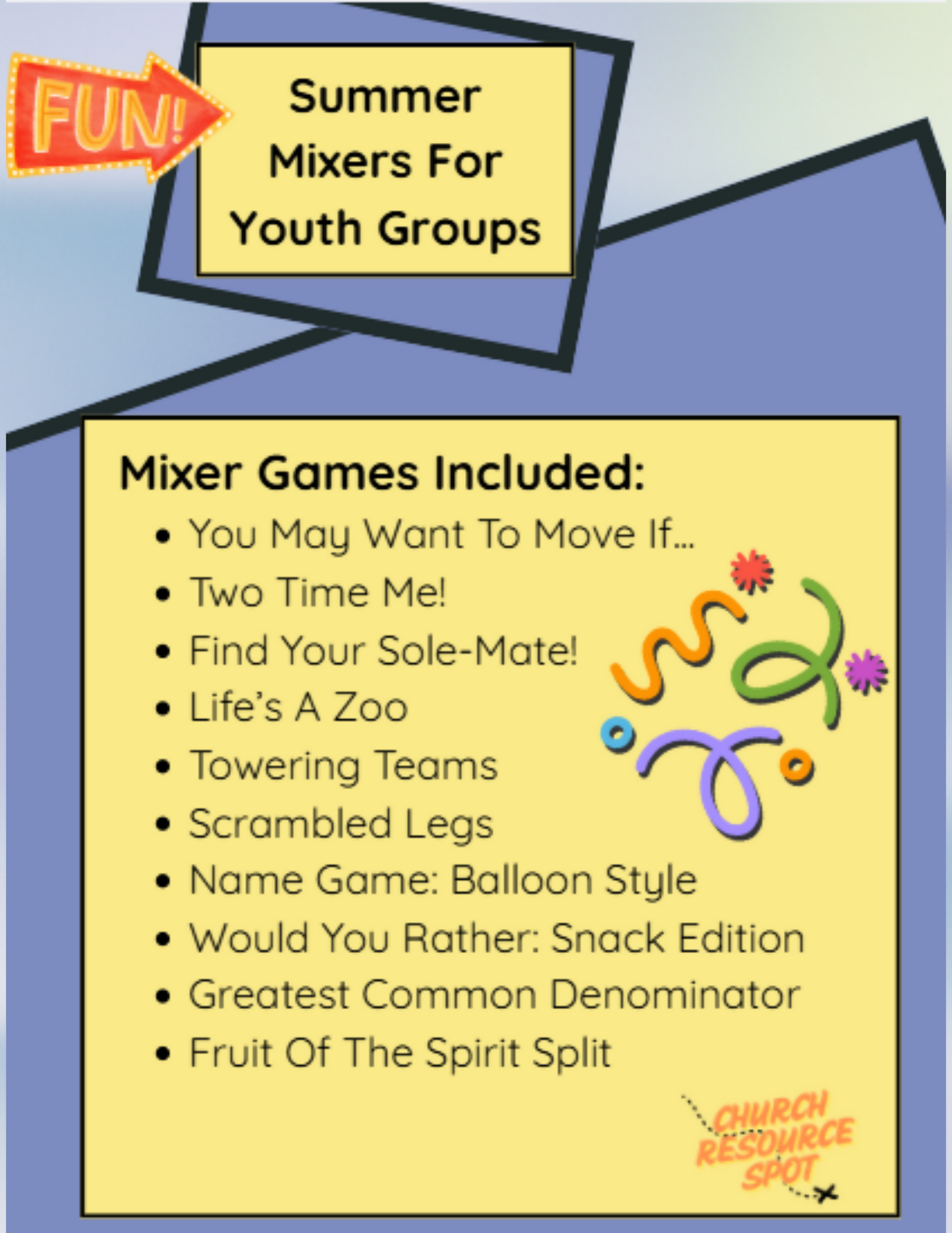 Summer Mixers For Youth Groups KJV