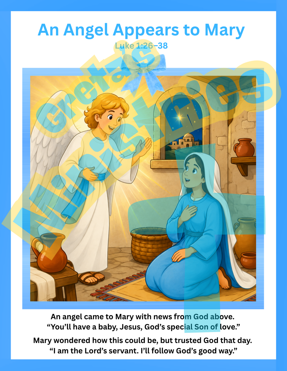 The Greatest Christmas Gift | Birth of Jesus Rhyming Story Posters | PreK–1st gr