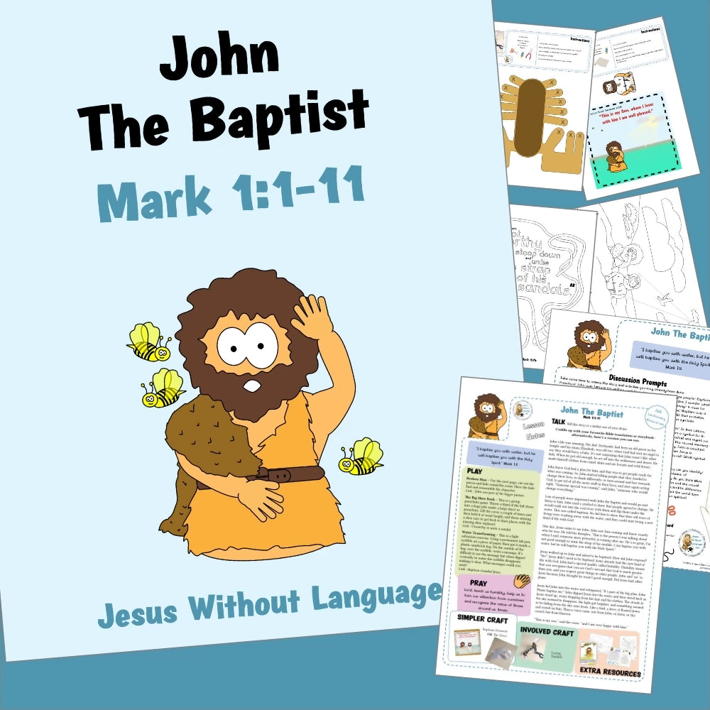 Mark 1 - John the Baptist | Ministry lesson, Bible crafts, Games