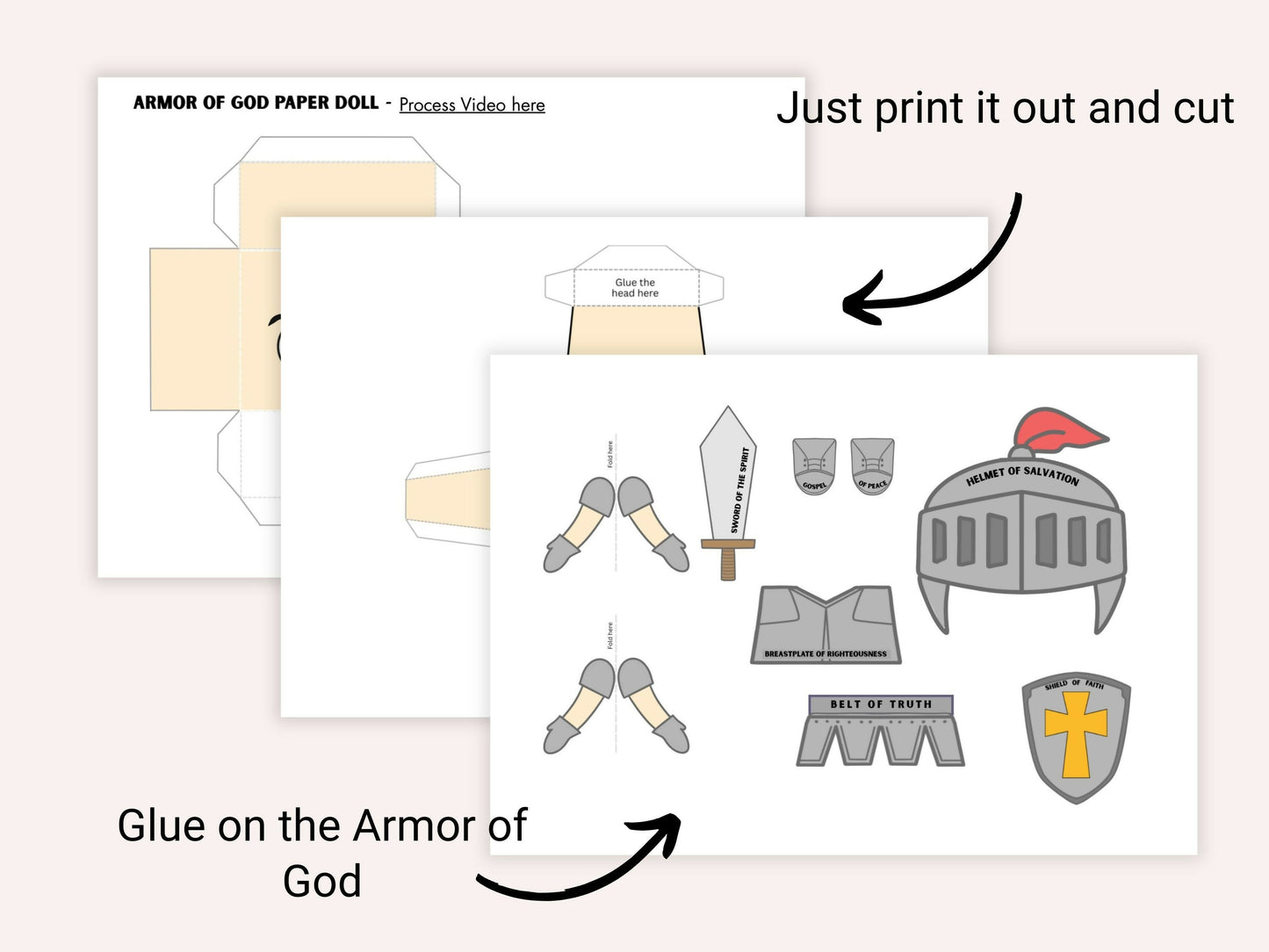 Armor of God Paper Doll Craft Activity