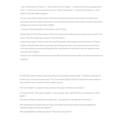 Children & Youth sermon/Lesson - Don’t Fuel the Fire (1 Peter 3:8-32 or Romans 12:9-21)