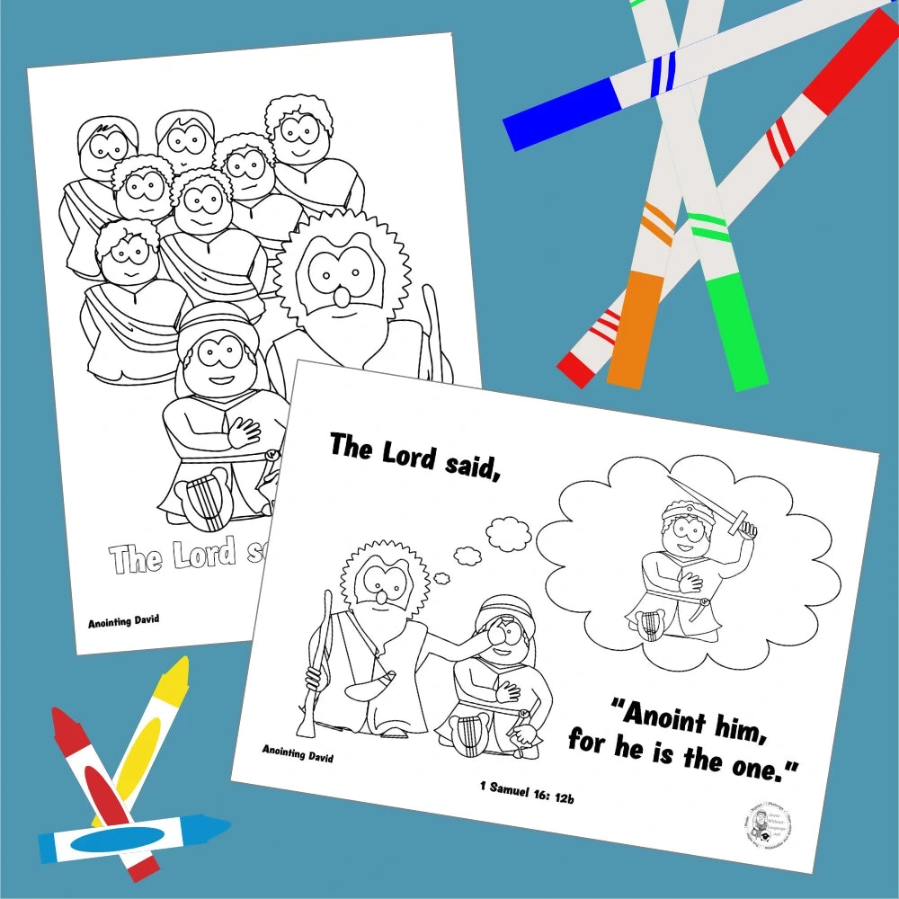 1 Samuel 16 - David Anointed | Ministry lesson, Bible crafts, Games