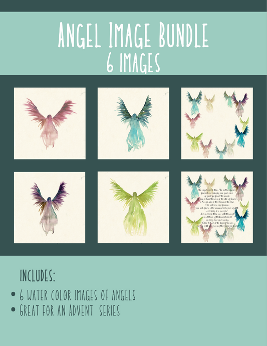 Watercolor Angel Image Bundle