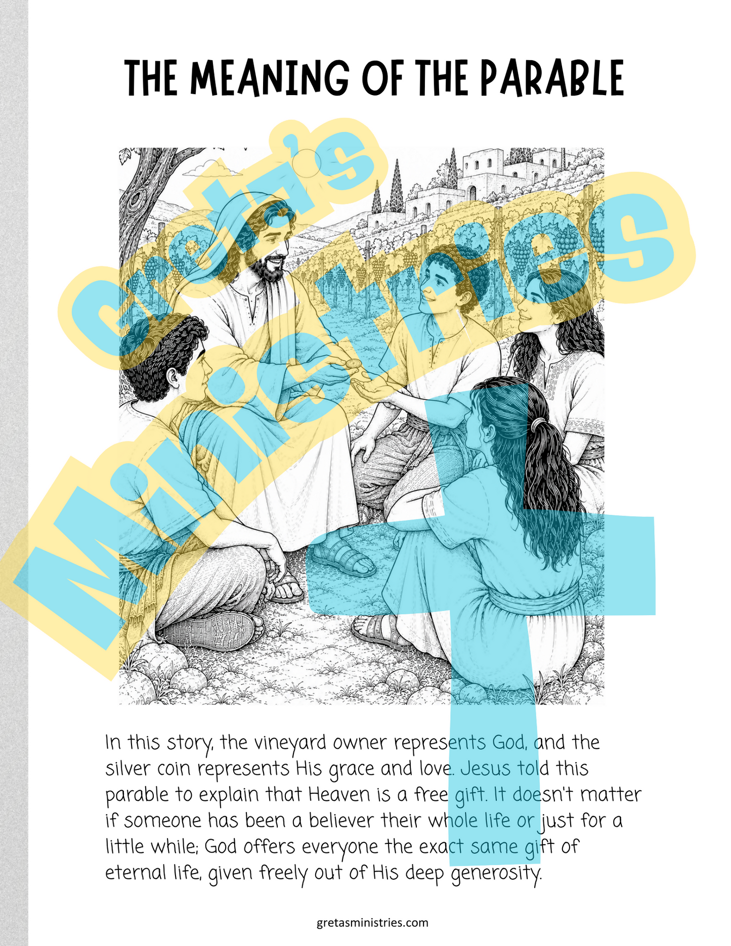 The Parable of the Workers in the Vineyard | Sunday School Lesson Plan | grades 2-5