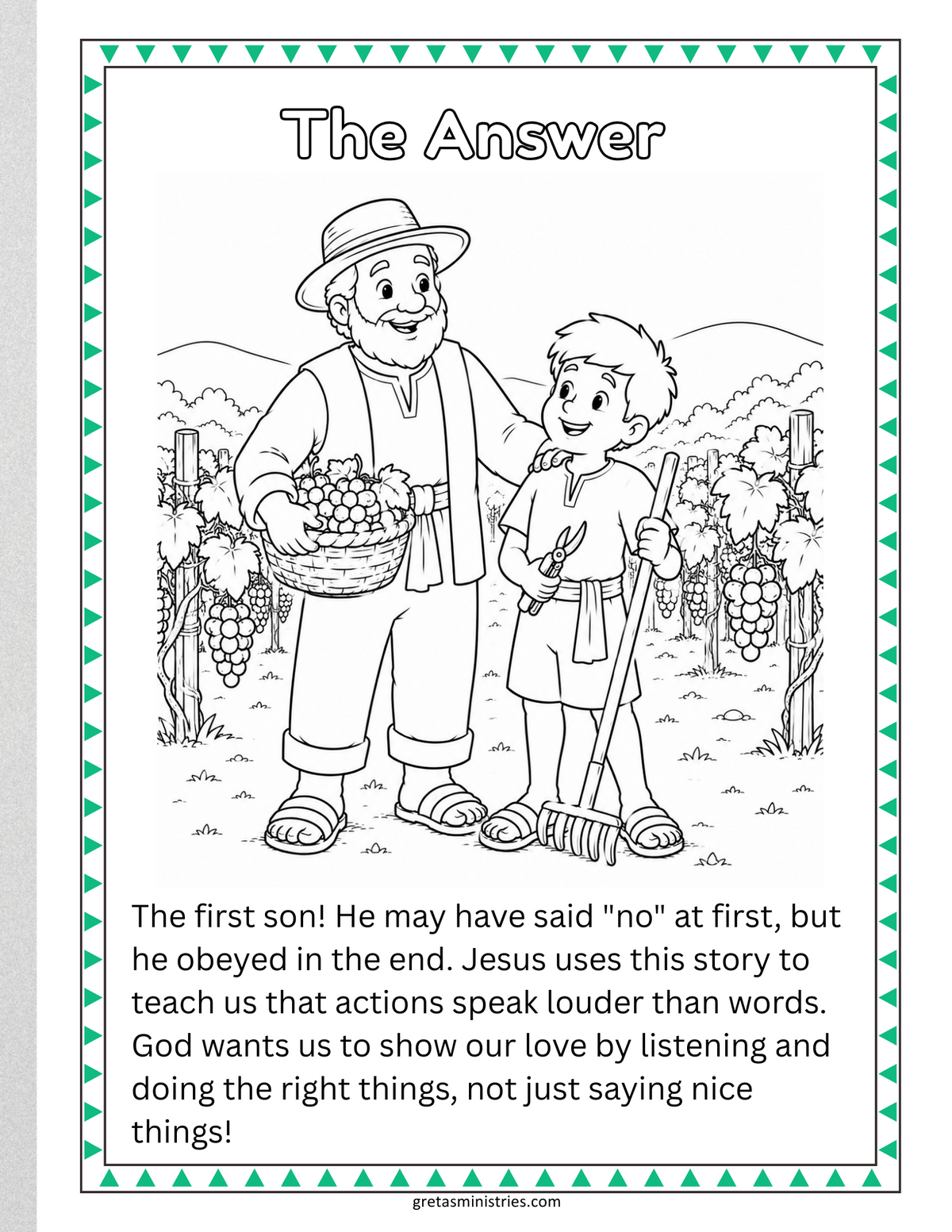 Parable of the Two Sons | Sunday School Lesson, Story Book, Craft & Game