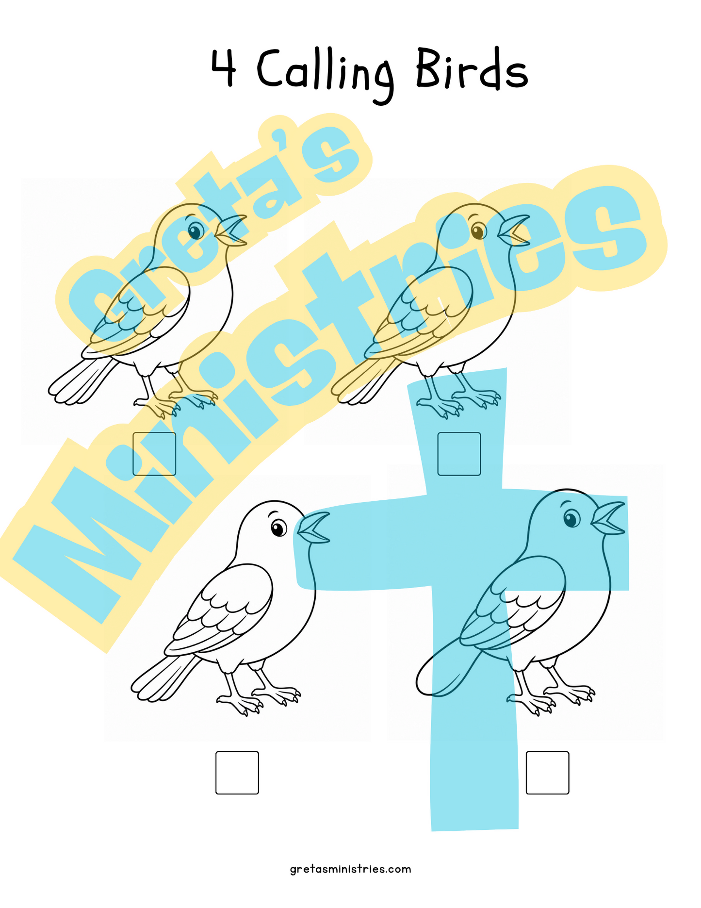 The 12 Days of Christmas – Preschool Coloring, Counting & Number Practice