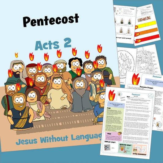 Pentecost (Acts 2) - Kidmin lesson with Crafts and Colouring