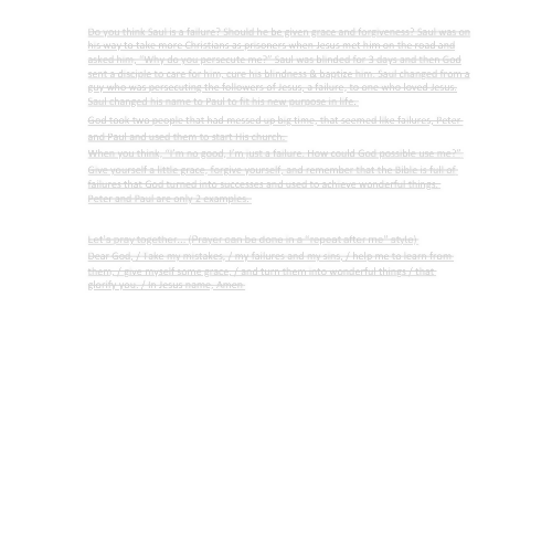 Children & Youth Sermon - Peter & Paul/Post-It Notes (John 21:15-17 & Acts 9:19)