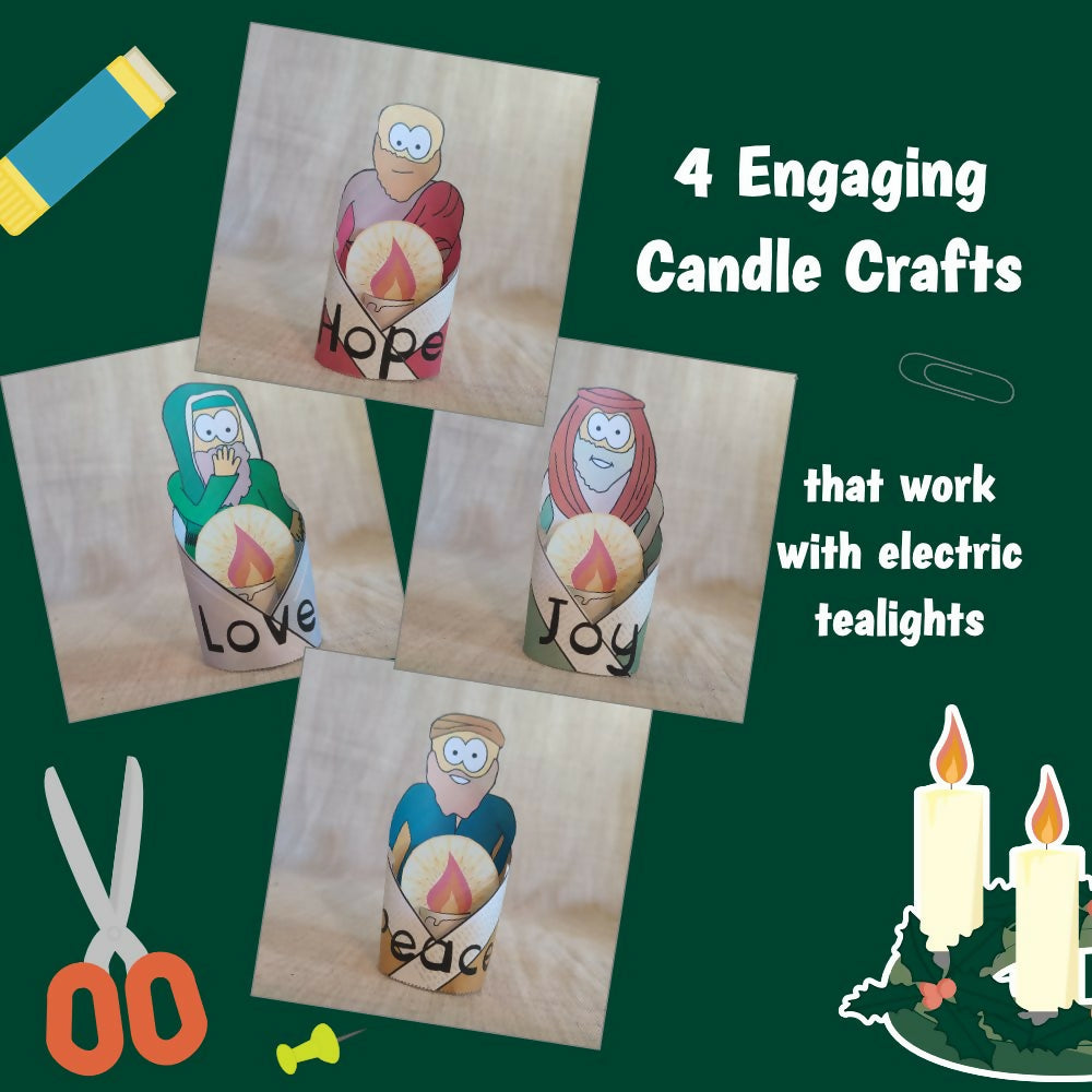 Advent Candles - 4 weeks of Messiah prophecies.
