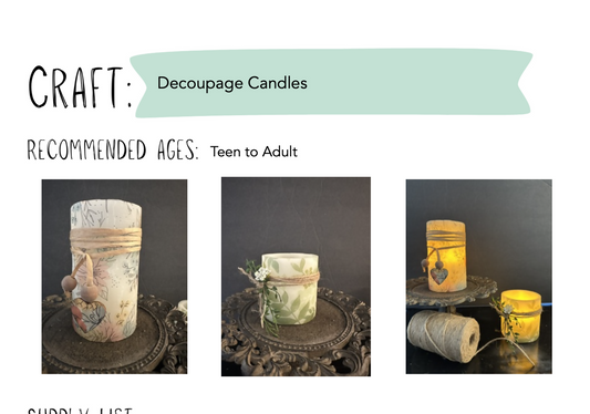 Decoupage Candles — Ladies Craft Class How to Guide