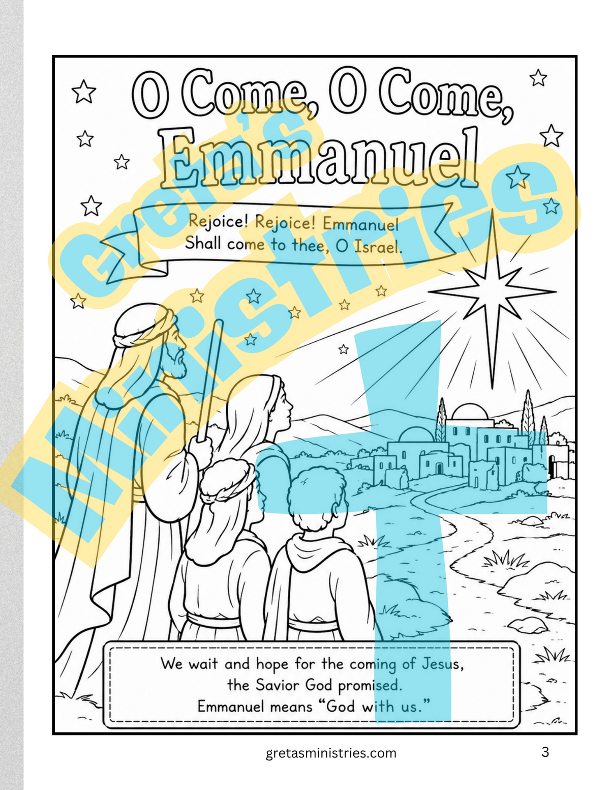 Christmas Carols & Coloring Book | Christian Christmas Songs & Coloring Pages