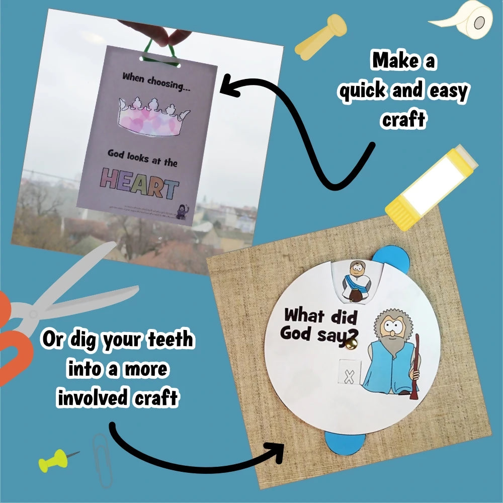 1 Samuel 16 - David Anointed | Ministry lesson, Bible crafts, Games
