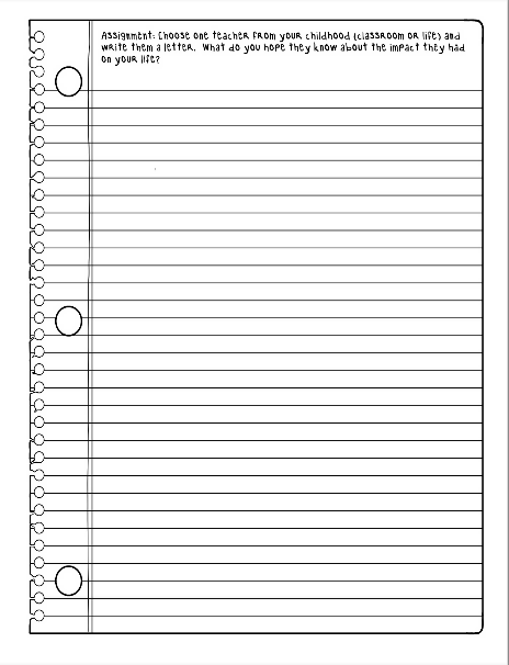 letter to a teach