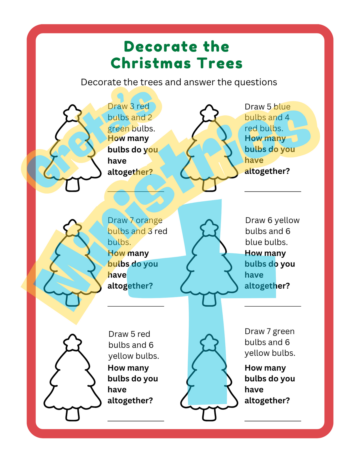 Christmas Tree 3D Craft & Activity Pack | Preschool–1st Grade
