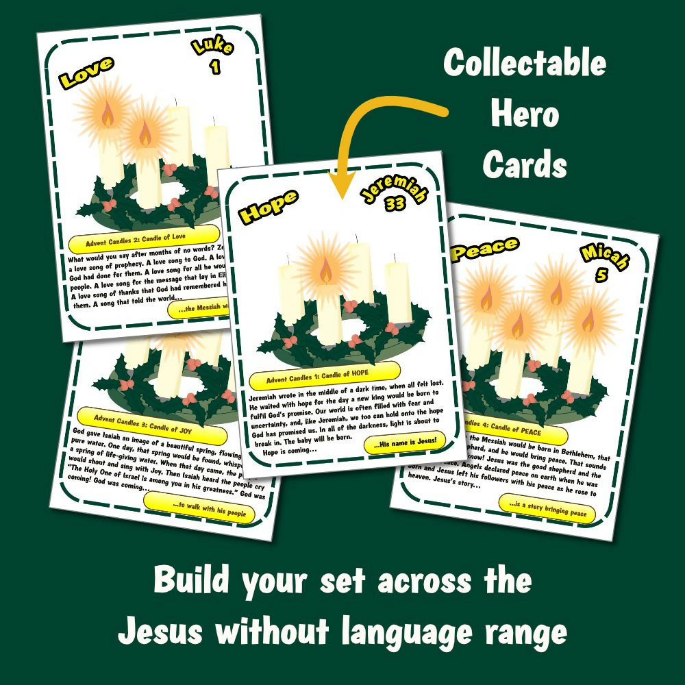 Advent Candles - 4 weeks of Messiah prophecies.
