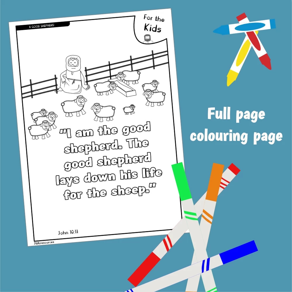 A Good Shepherd (John 10) – Worksheet and Colouring Page