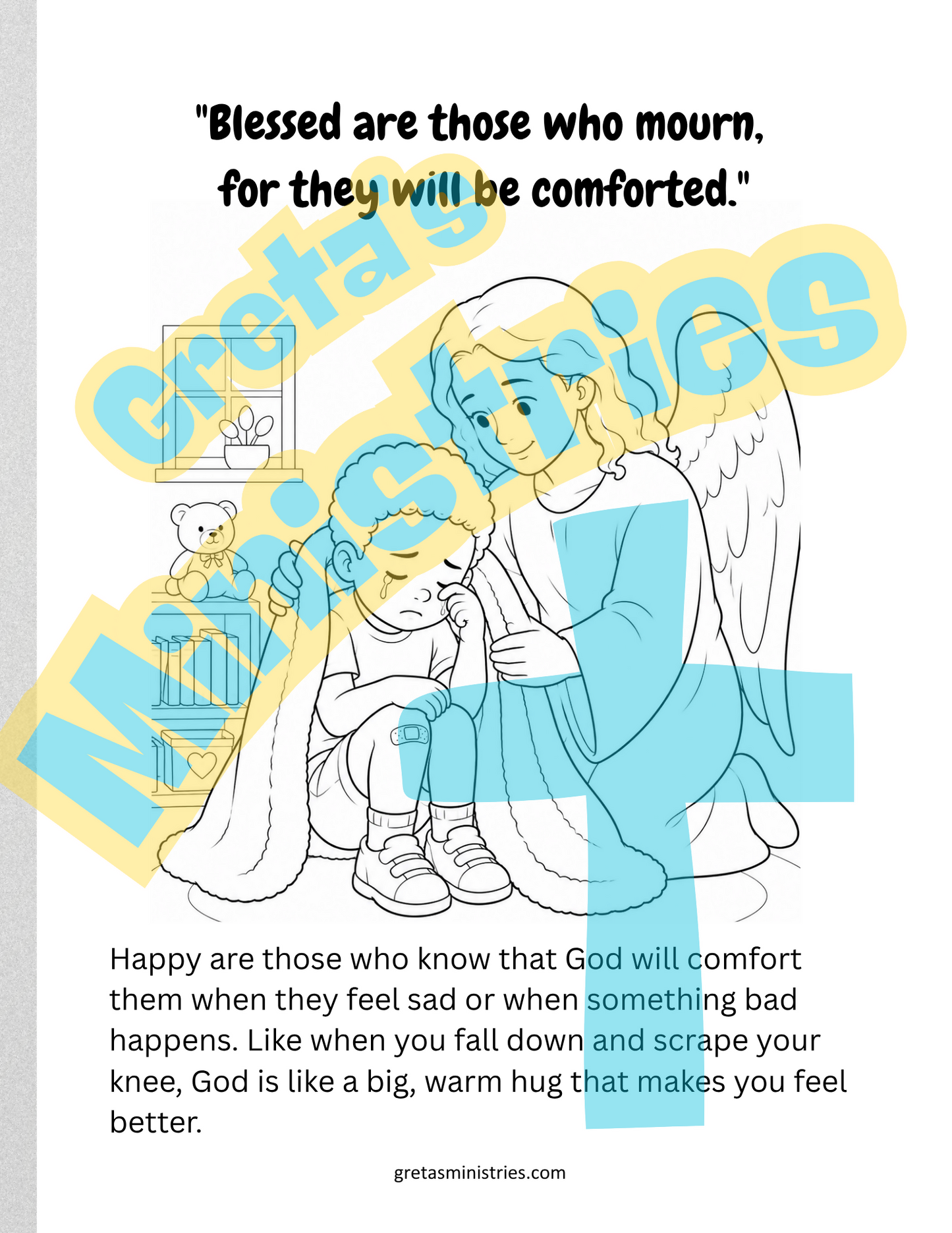 The Beatitudes Coloring Book with Explanations | Matthew 5:3–10 | PreK-2nd Grade