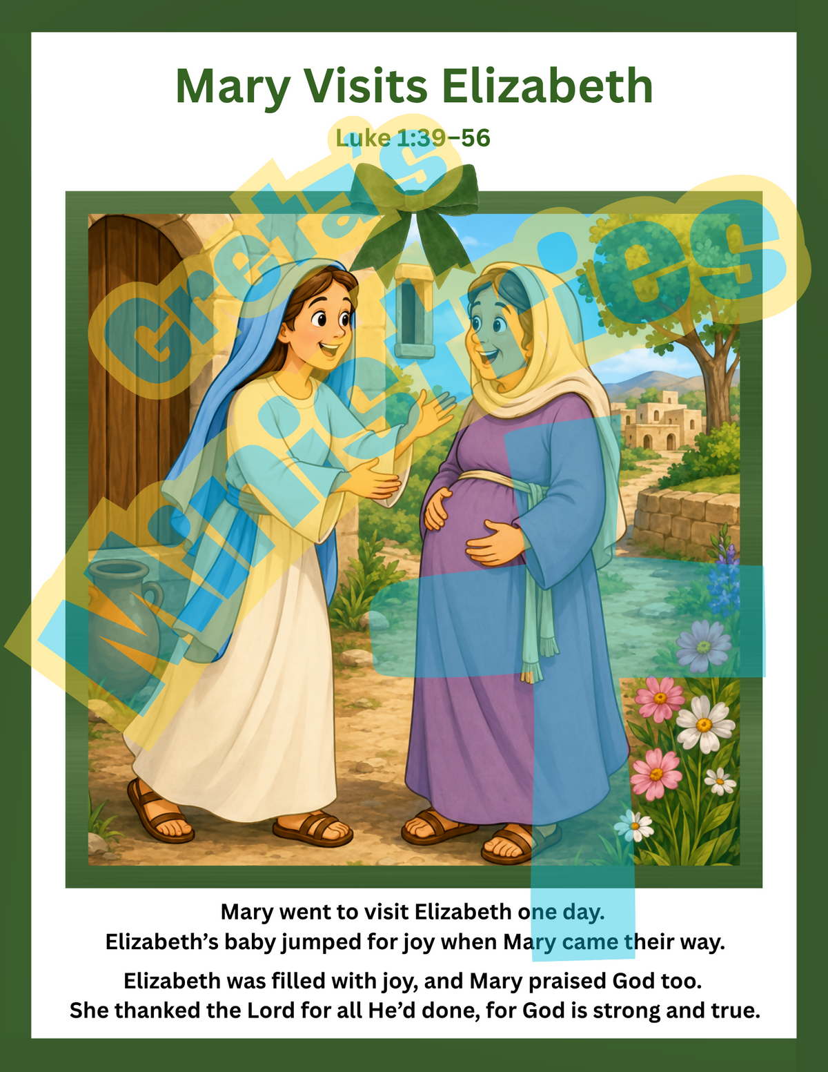 The Greatest Christmas Gift | Birth of Jesus Rhyming Story Posters | PreK–1st gr