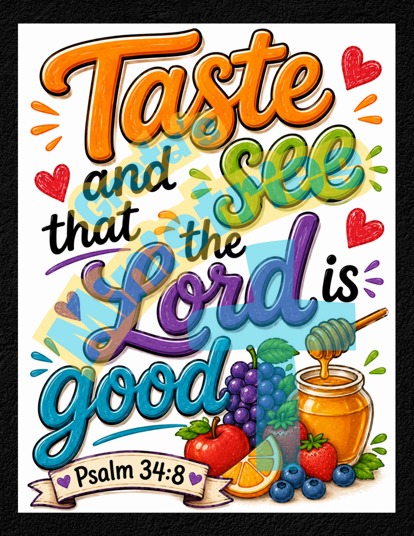 Taste and See That the Lord Is Good | Christian Classroom Posters | Food Puns