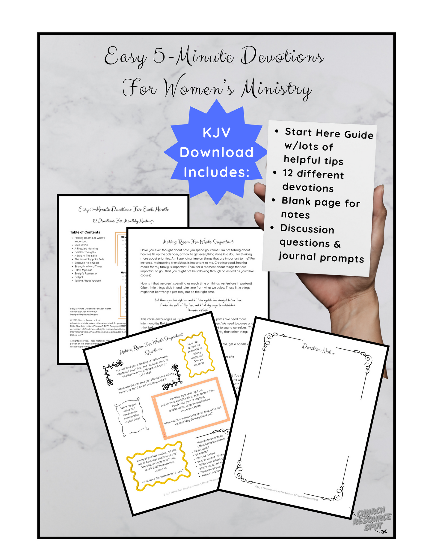 Easy 5-Minute Devotions For Women's Ministry