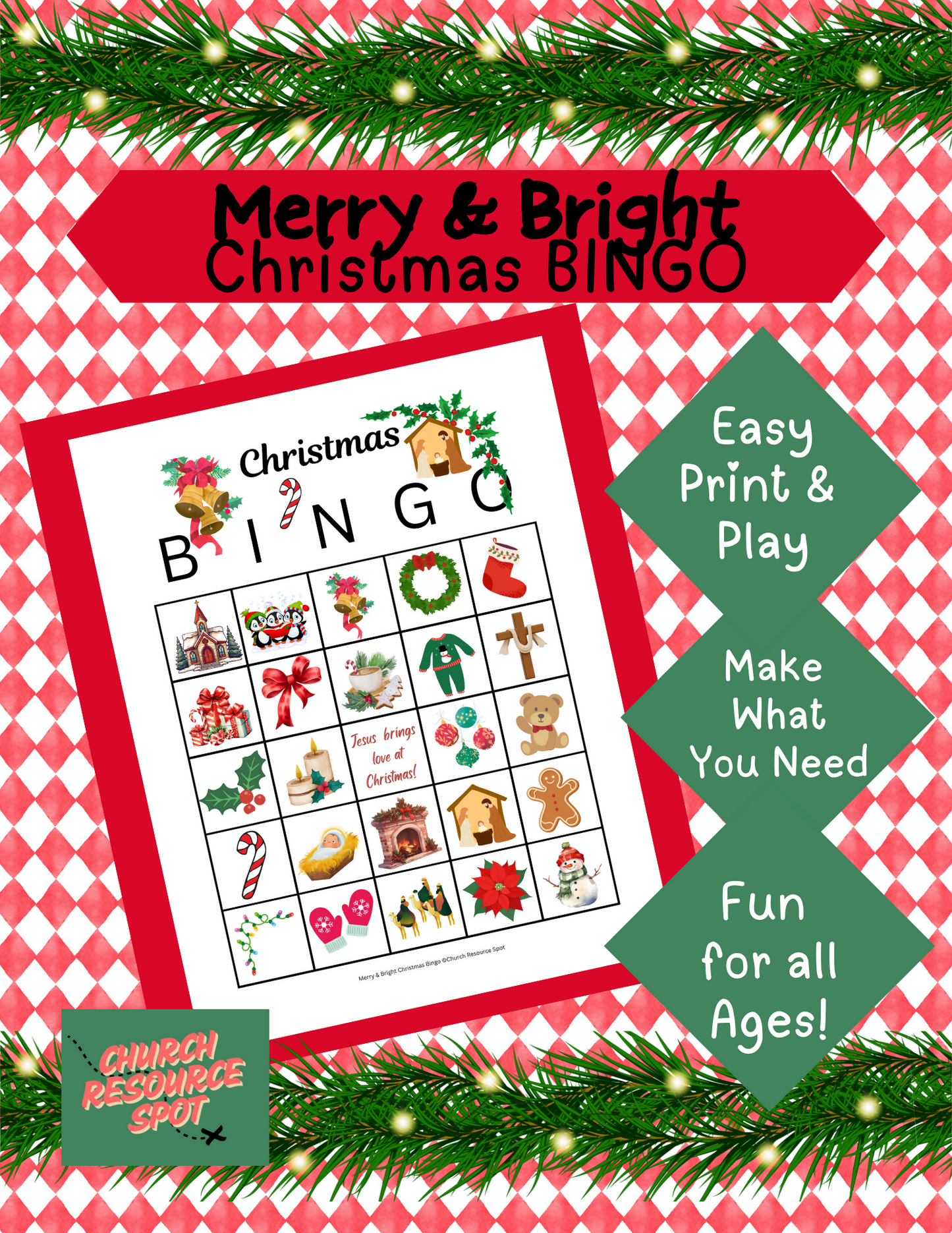 Merry & Bright Christmas Bingo