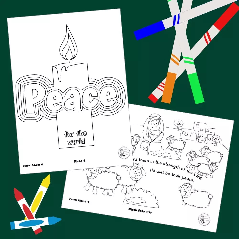 Micah 5 - Advent Candles 4 - Peace - Ministry lesson with Bible crafts